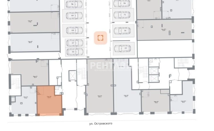 Помещение свободного назначения Кастура Таун площадью 45 квадратных метров