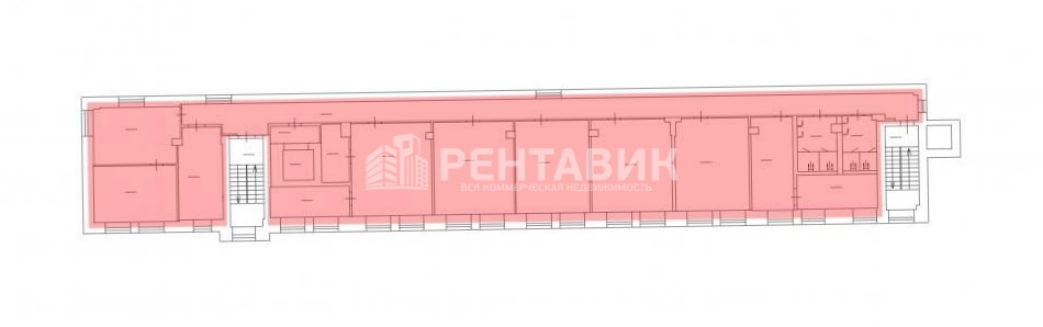 Офис Заозёрная 8 площадью 497 квадратных метров