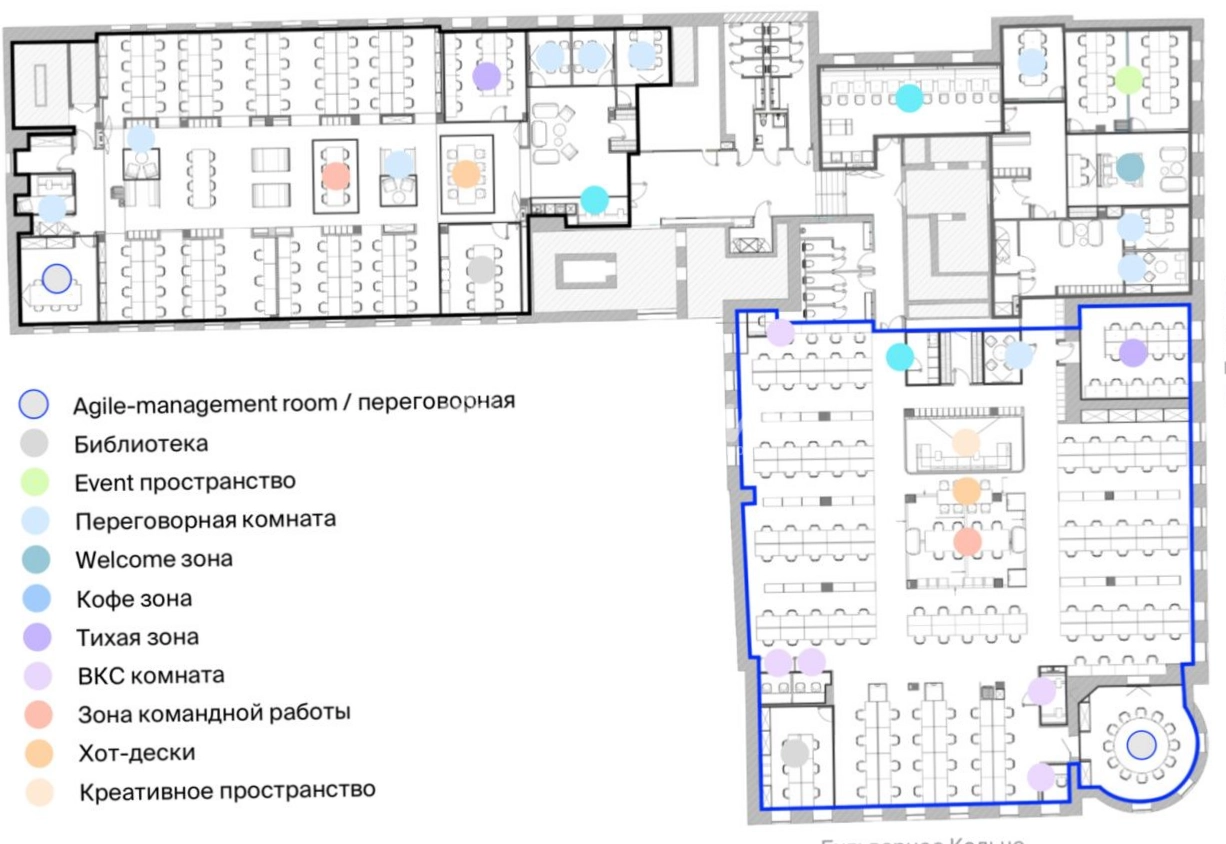 Офис Галерея Актер площадью 1037 квадратных метров