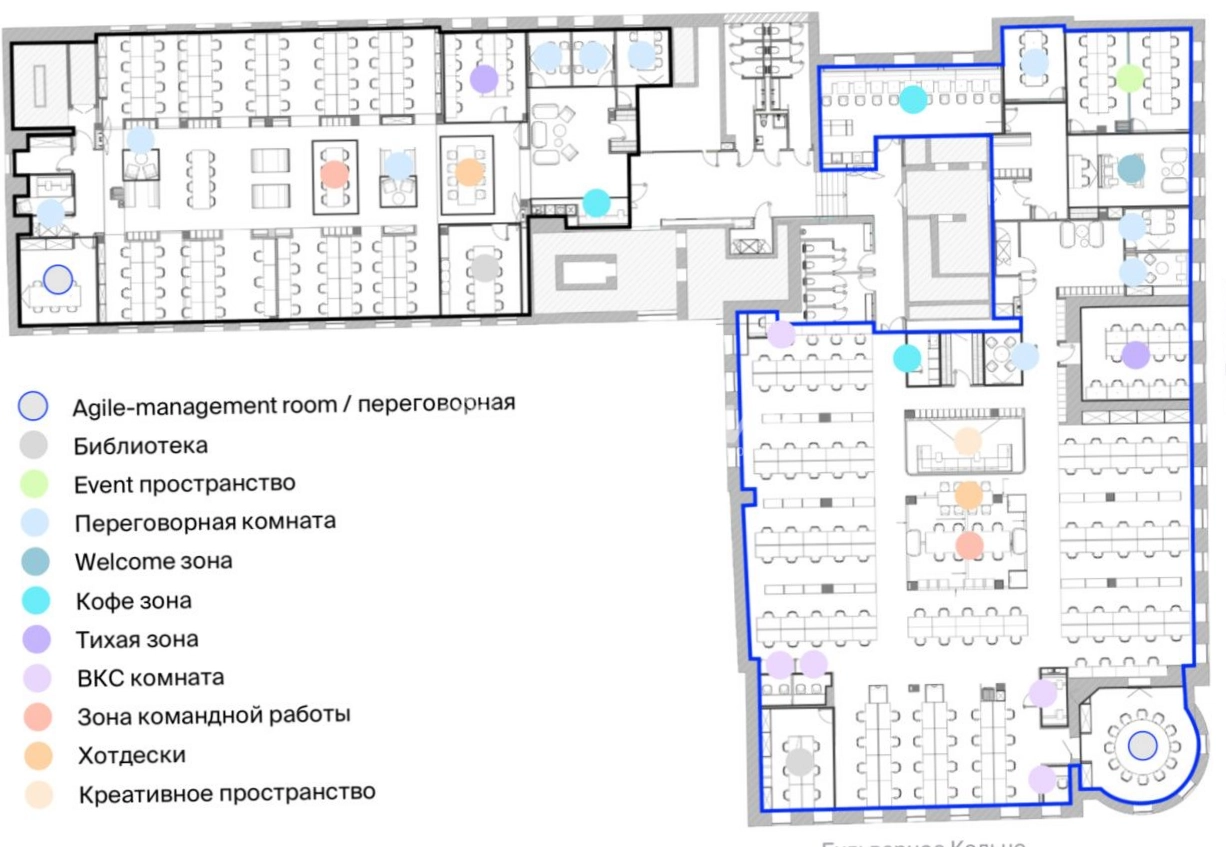 Офис Галерея Актер площадью 1114 квадратных метров