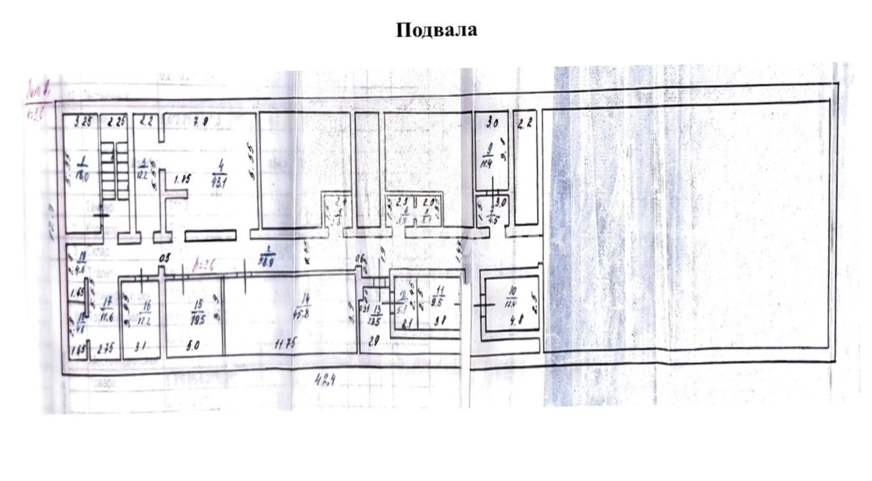Помещение свободного назначения Актюбинский, Комарова, 18 площадью 1019 квадратных метров