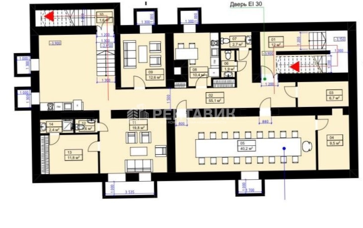 Здание целиком Лизы Чайкиной, 6с3 площадью 930 квадратных метров