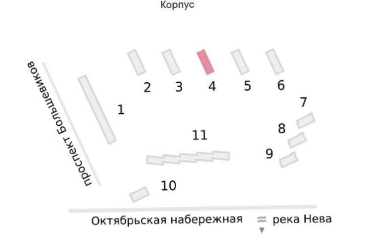 Помещение свободного назначения Октябрьская набережная площадью 89 квадратных метров