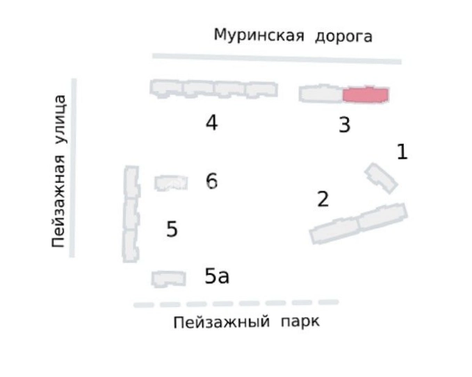 Помещение свободного назначения Пейзажный квартал площадью 110 квадратных метров