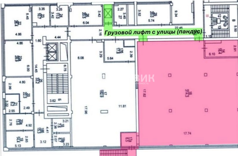 Торговая площадь Вернадский площадью 334 квадратных метров