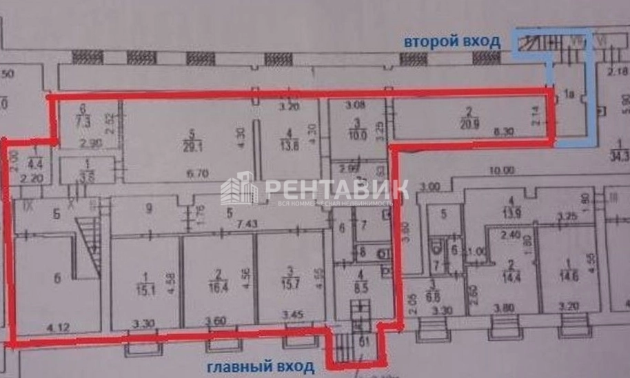 Помещение свободного назначения Серпуховский Вал, 13А площадью 192 квадратных метров