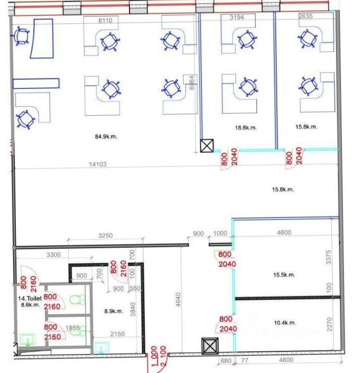 Офис Зенит Плаза площадью 224 квадратных метров