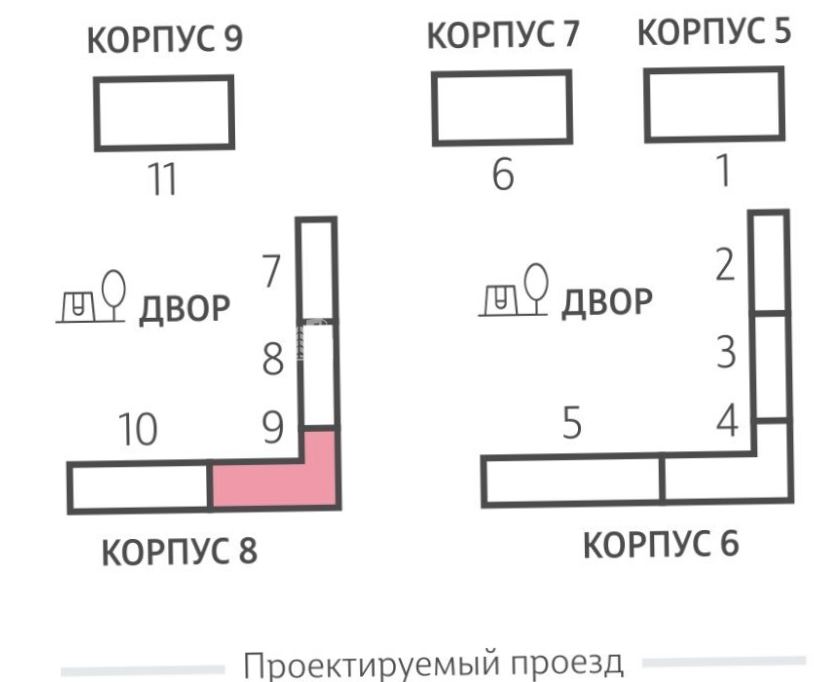 Помещение свободного назначения ЖК Лучи площадью 194 квадратных метров