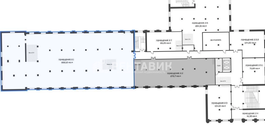 Офис Московский, 114 площадью 893 квадратных метров
