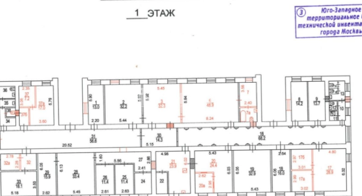 Офис Кржижановского, 7к2 площадью 3340 квадратных метров