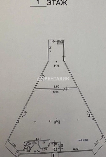 Общепит Рязанский, 32к1 площадью 227 квадратных метров