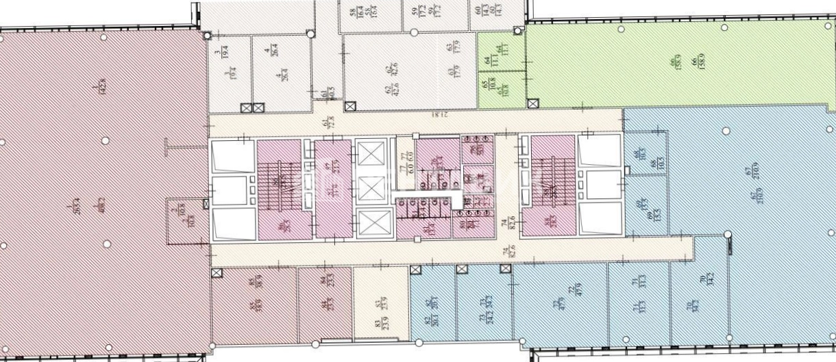 Офис Comcity, Фаза Альфа площадью 523 квадратных метров