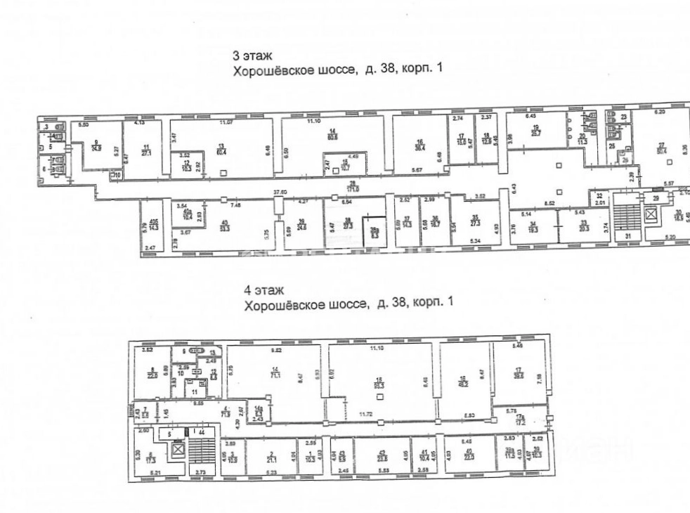 Офис Хорошевское, 38к1 площадью 1381 квадратных метров