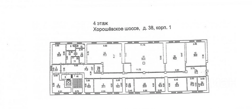 Офис Хорошевское, 38к1 площадью 1381 квадратных метров