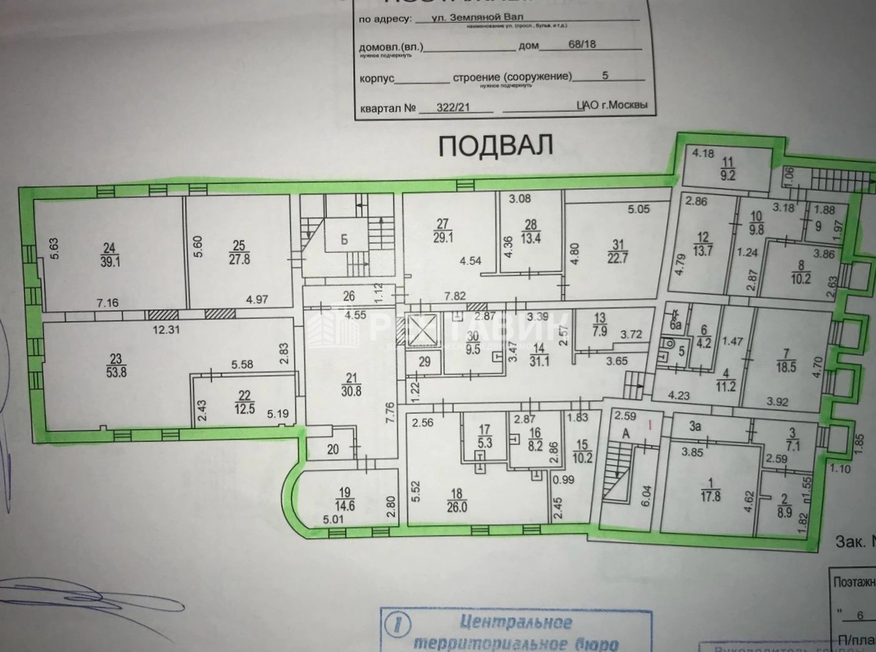 Здание целиком Земляной Вал, 68-18с5 площадью 2653 квадратных метров
