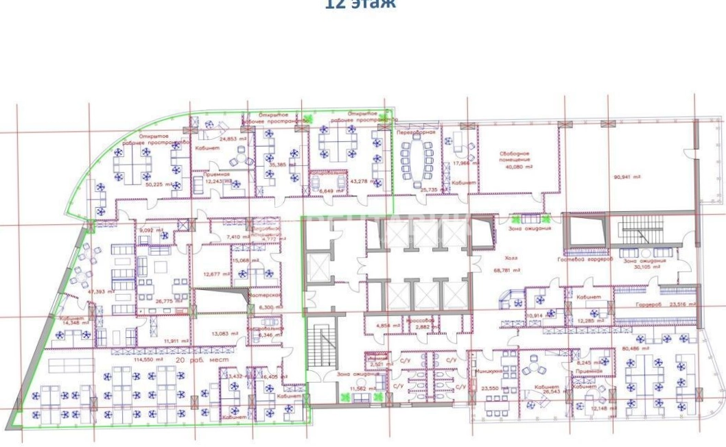 Офис Газойл Плаза площадью 6656.3 квадратных метров