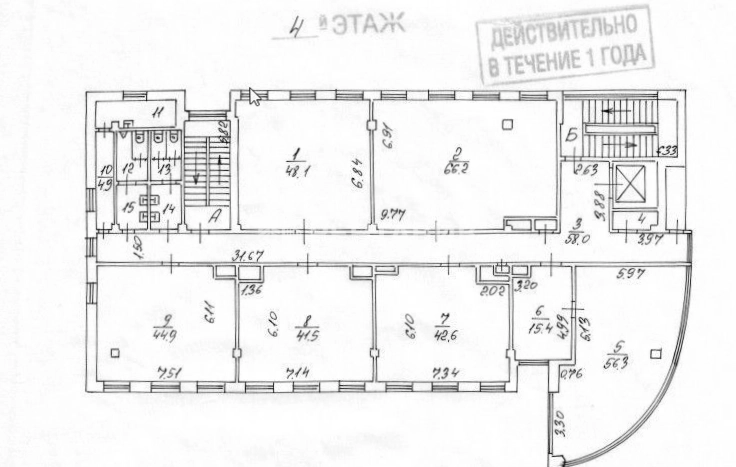 Офис Таганская, 34с3 площадью 853 квадратных метров