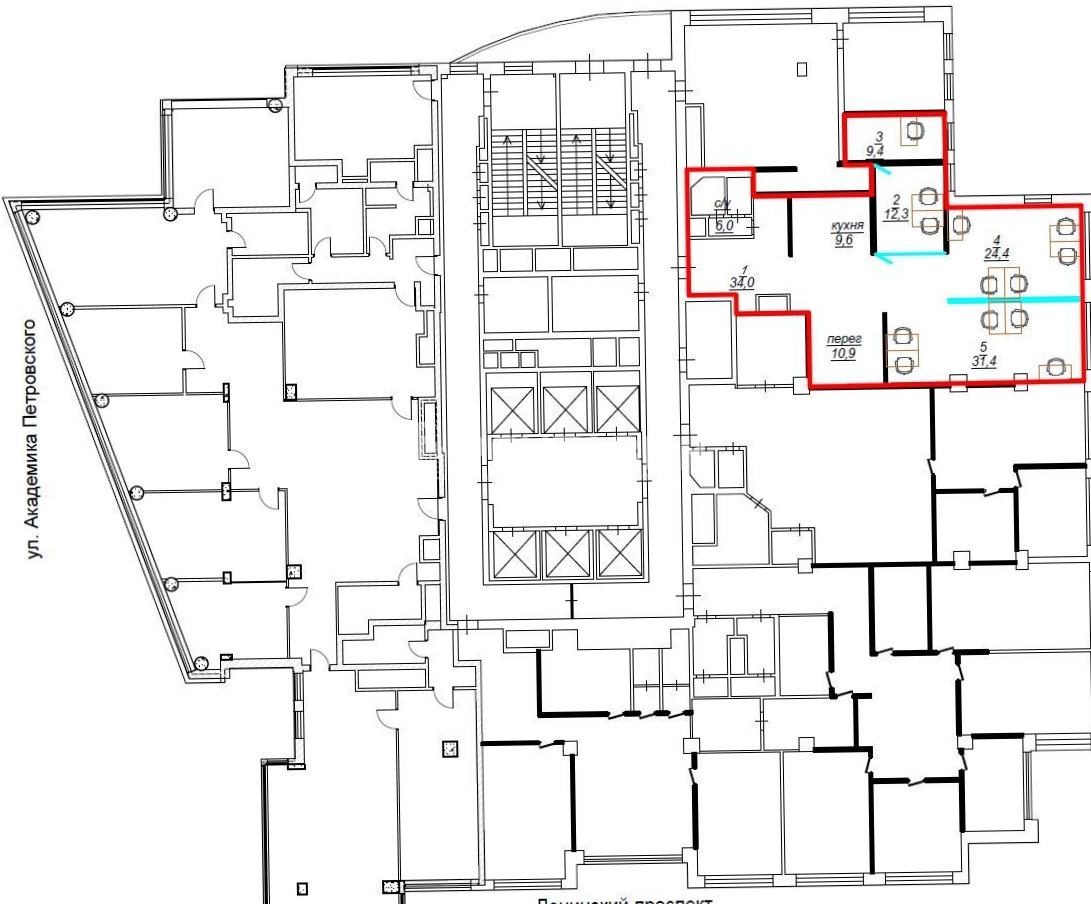 Офис Central Park Tower - Цэнтрал Парк Тауэр площадью 157.3 квадратных метров