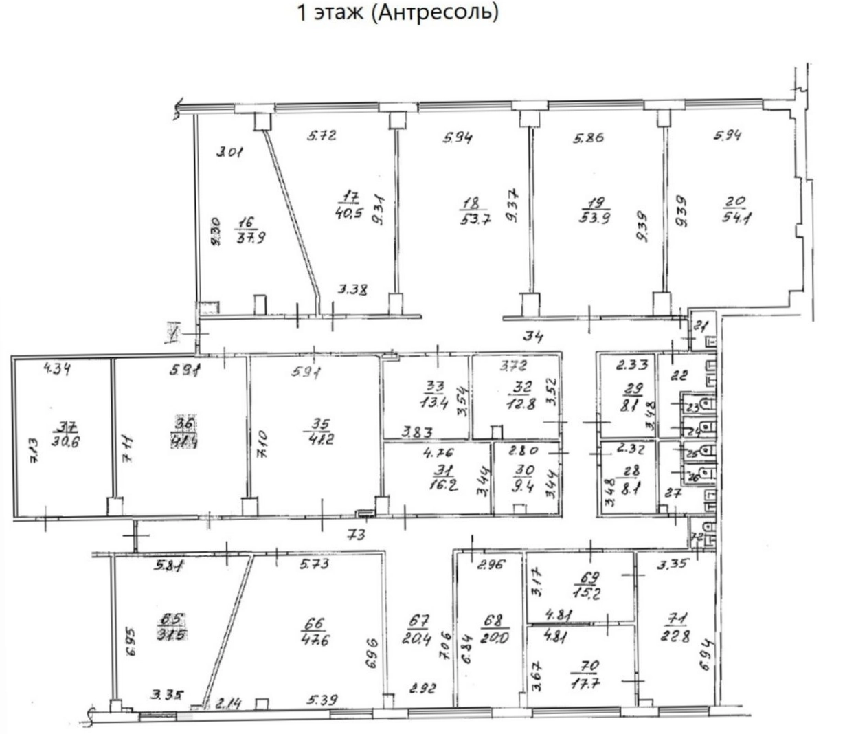 Офис Марксистская, 34к10 площадью 2130 квадратных метров