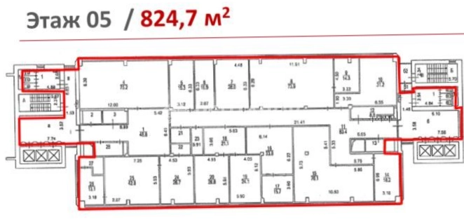 Офис Пресненский, 14 площадью 2076.6 квадратных метров