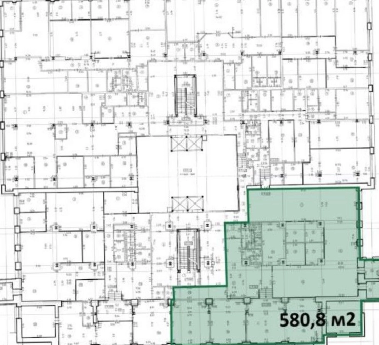 Офис Baker Plaza / Бейкер Плаза площадью 580.8 квадратных метров