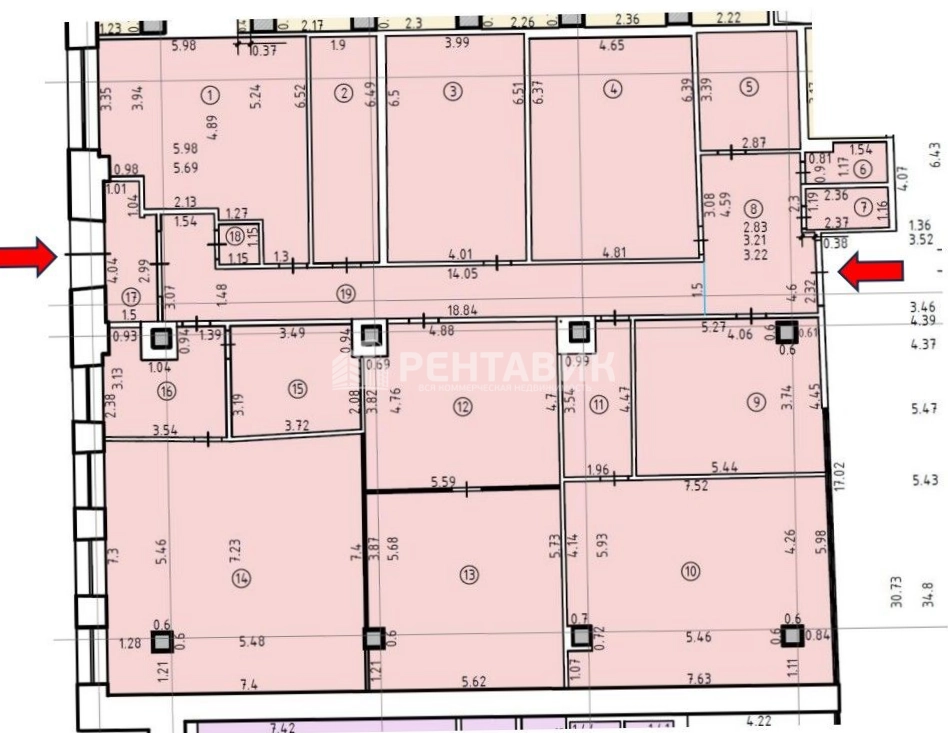 Офис Baker Plaza / Бейкер Плаза площадью 365.9 квадратных метров