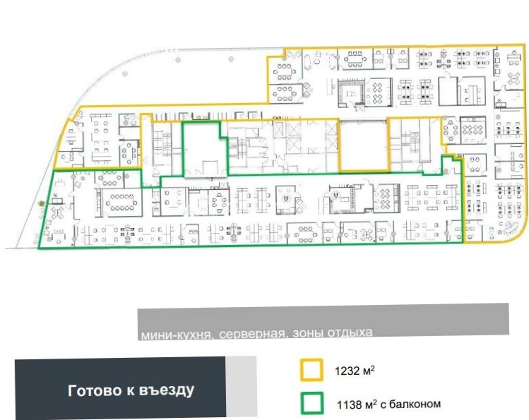 Офис Сколково Парк, корпус 3 площадью 4381 квадратных метров