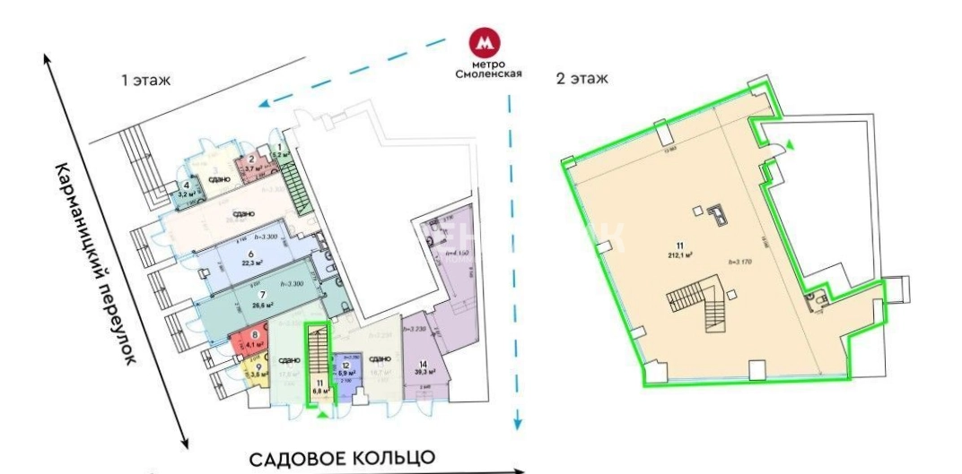 Торговая площадь Арбат площадью 219 квадратных метров