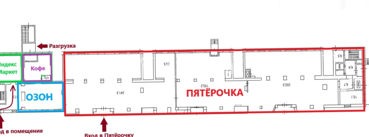 Помещение свободного назначения Севастопольский, 37 площадью 1537.3 квадратных метров