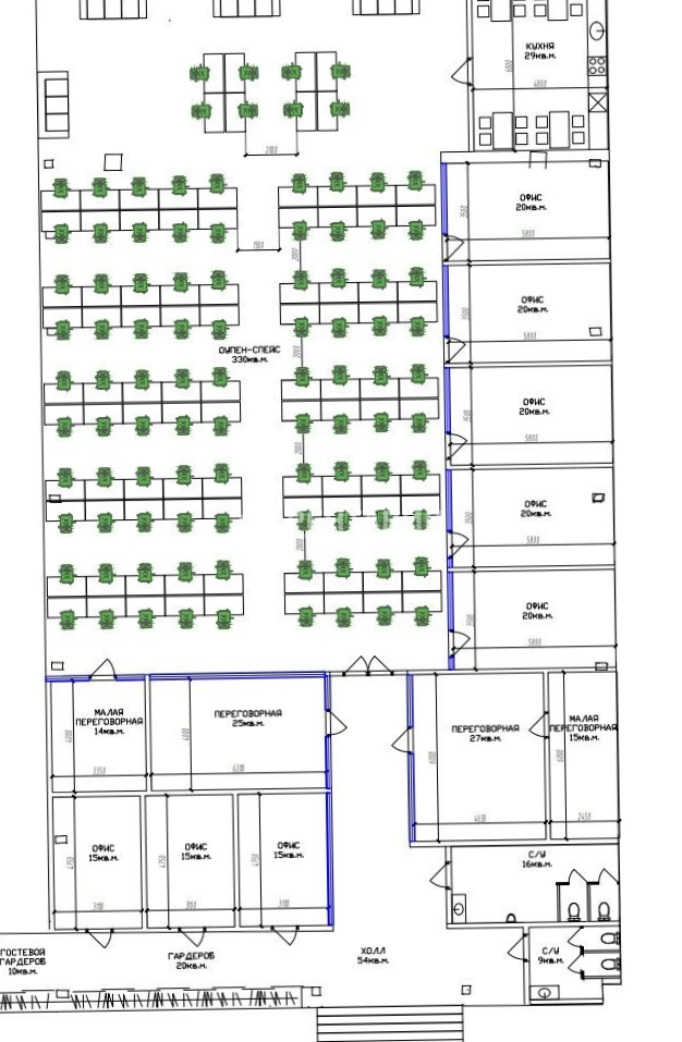 Офис Премьер Плаза, строение 4 площадью 740 квадратных метров