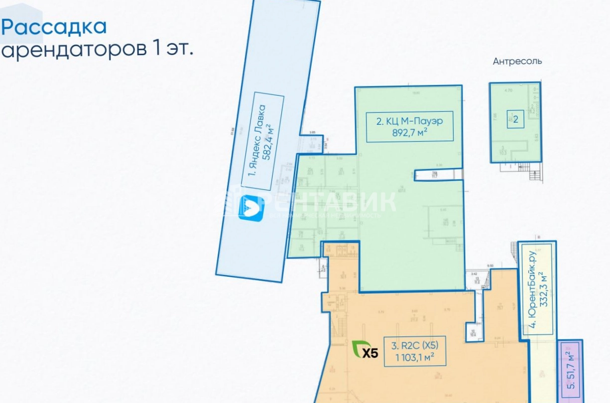 Склад Добролюбова, 2Б площадью 582.4 квадратных метров