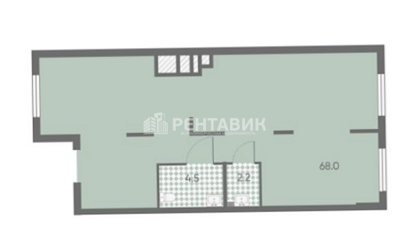 Помещение свободного назначения Пулково Лейк площадью 74 квадратных метров