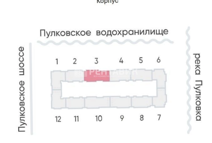 Помещение свободного назначения Пулково Лейк площадью 116 квадратных метров
