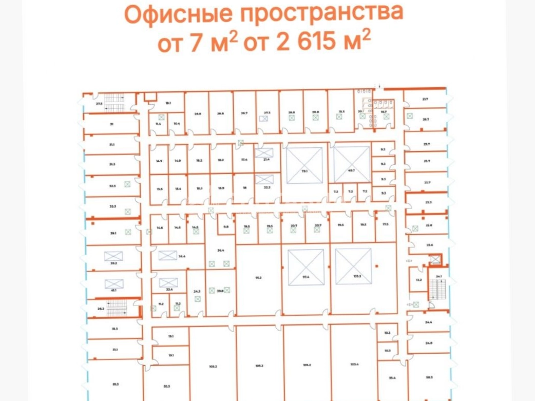 Офис Руставели, 31А площадью 405 квадратных метров