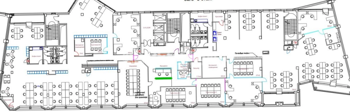 Офис Riverside Towers, строение 3 площадью 1346 квадратных метров