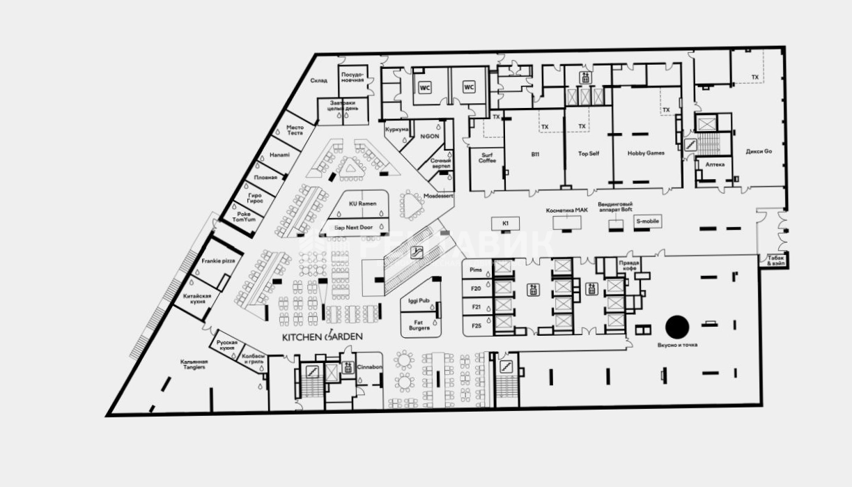 Торговая площадь Technopark Plaza площадью 4425 квадратных метров