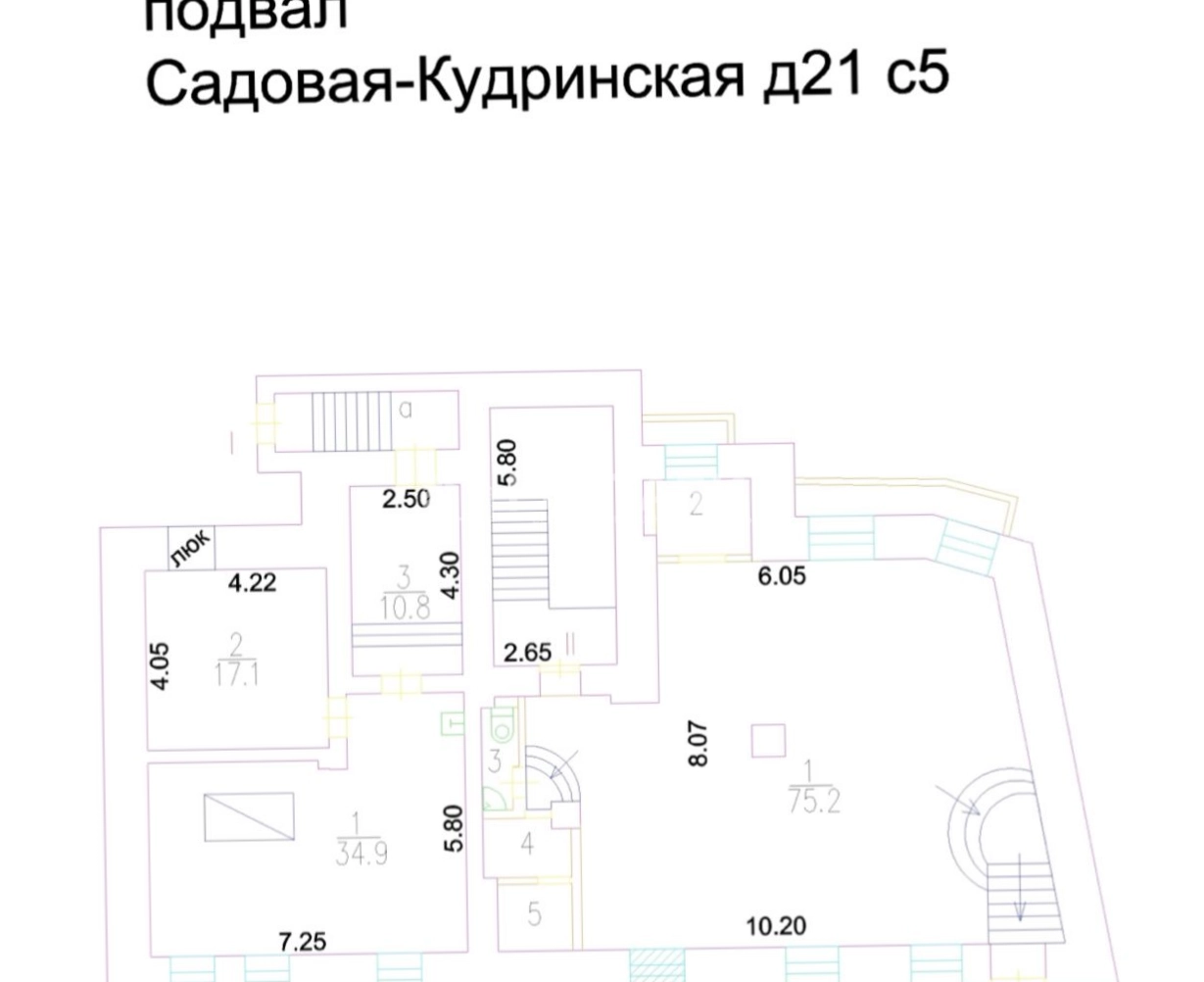 Здание целиком Садовая-Кудринская 21с5 площадью 1196 квадратных метров