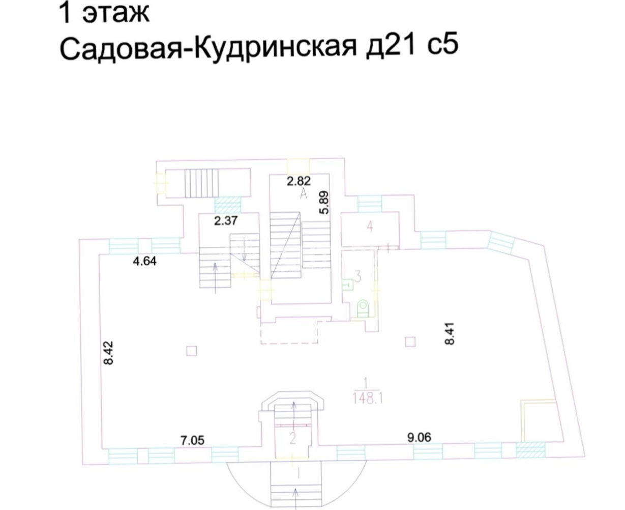 Здание целиком Садовая-Кудринская 21с5 площадью 1196 квадратных метров