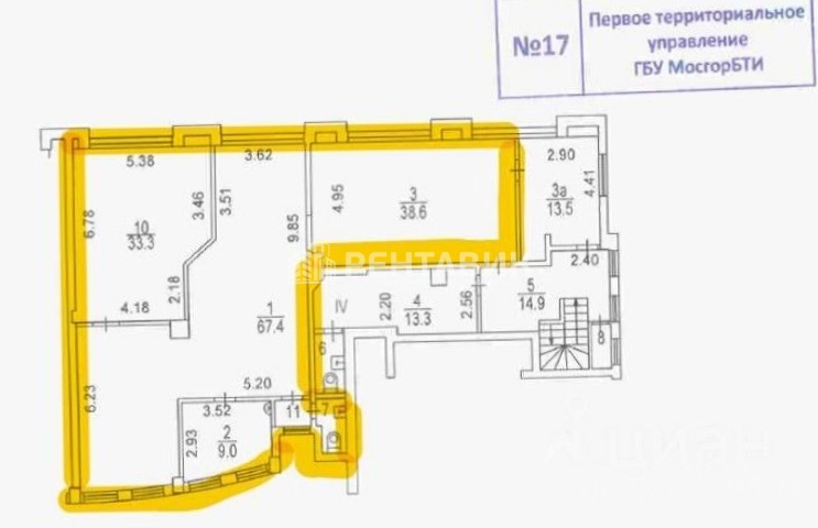 Офис Большой Толмачёвский пер д 4 стр 1 площадью 151.8 квадратных метров