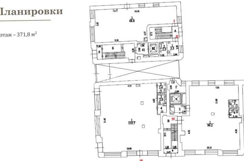 Здание целиком Дом Быкова, строение 1 площадью 2055.7 квадратных метров
