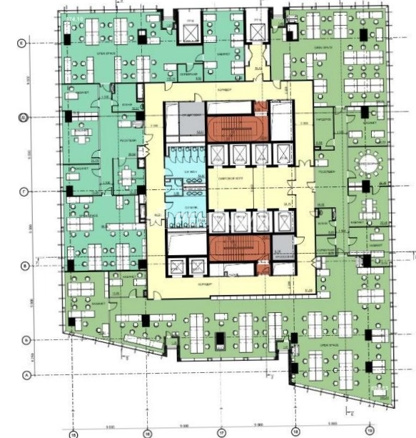 Офис Орбион площадью 3320.3 квадратных метров