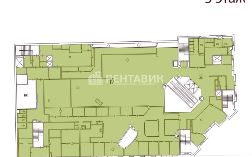 Офис Адмирал площадью 4358.7 квадратных метров
