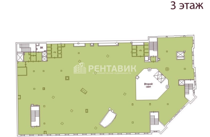 Офис Адмирал площадью 1608.5 квадратных метров