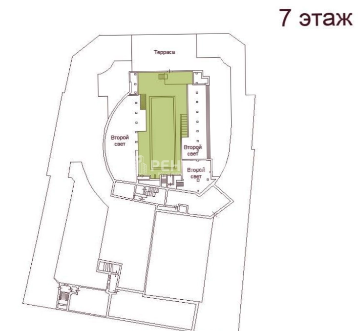 Помещение свободного назначения Реки Мойки, 59-15 площадью 1209.7 квадратных метров