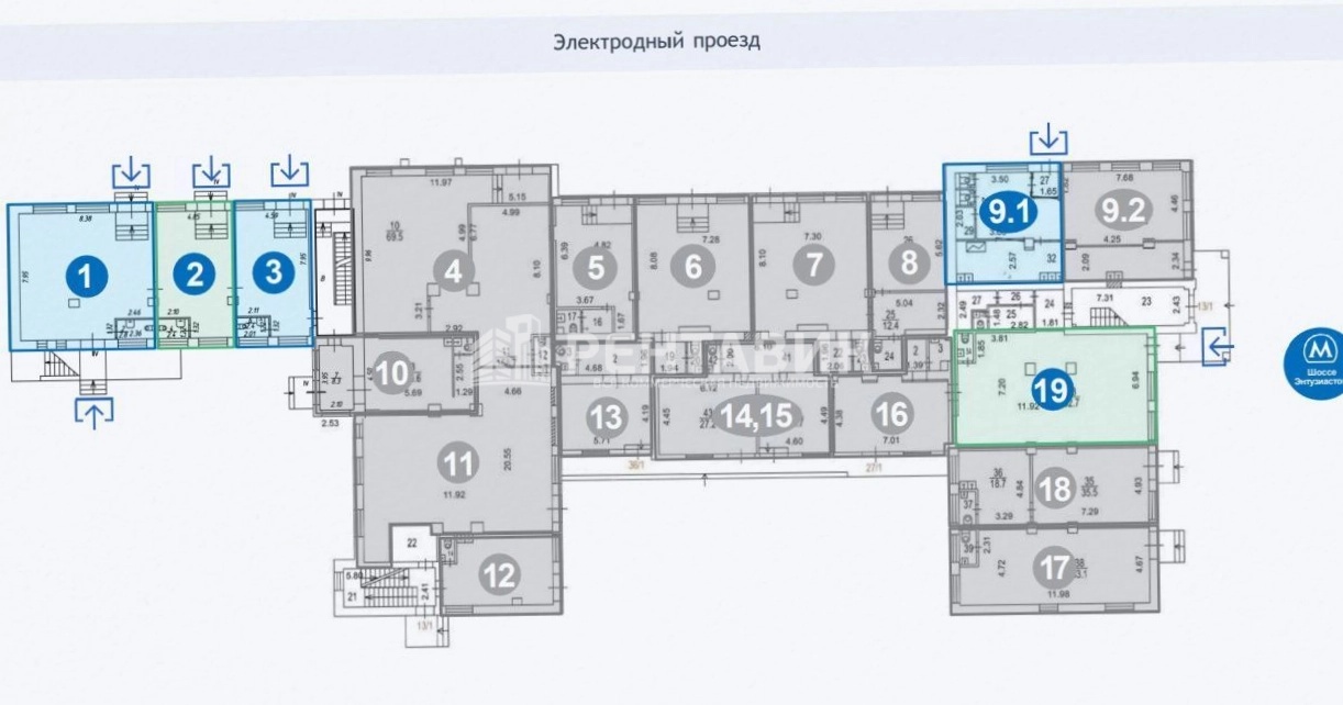 Торговая площадь Электродный, 16 площадью 140.1 квадратных метров