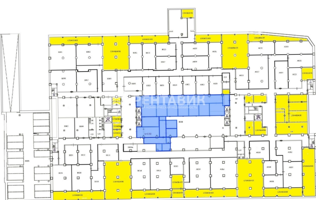 Помещение свободного назначения W Plaza I площадью 240 квадратных метров