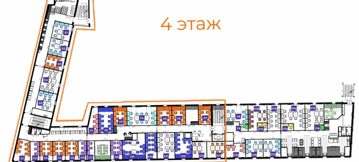 Офис Гороховая 49 Б площадью 875 квадратных метров