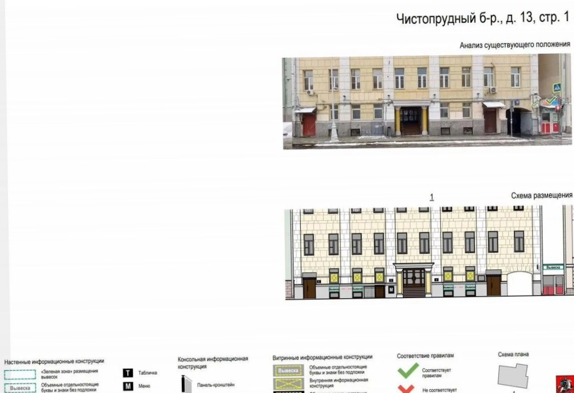Помещение свободного назначения Чистопрудный, 13с1 площадью 233 квадратных метров