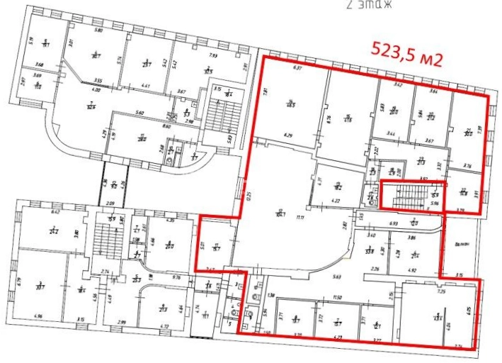 Офис Николоямская Плаза площадью 523.5 квадратных метров