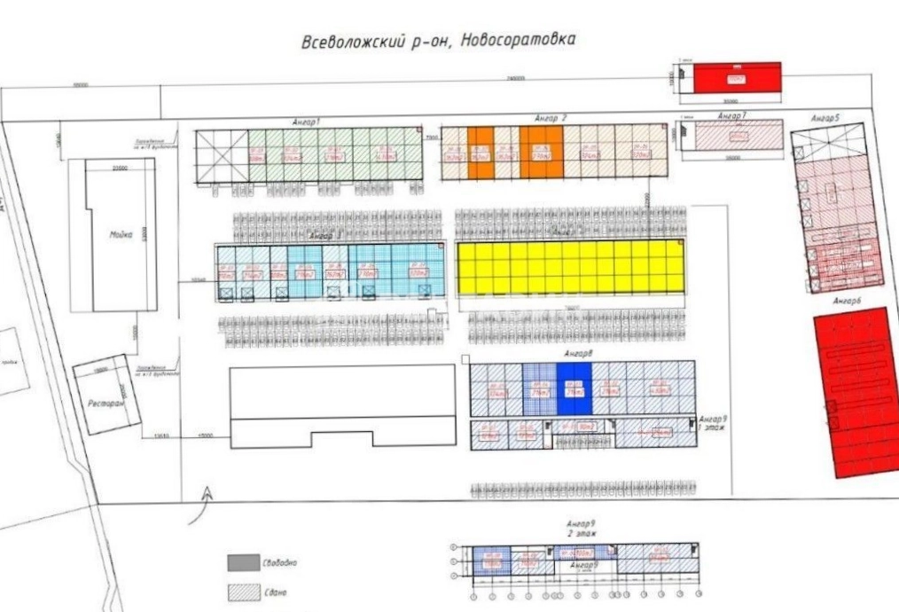 Производство Промзона Уткина Заводь площадью 2016 квадратных метров